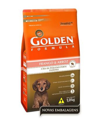 Ração Golden Fórmula Cães Filhotes Raças Pequenas Mini Bits Frango & Arroz 1kg