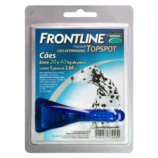 FRONTLINE TOPSPOT 2,68ML P/CAES 20 A 40KG