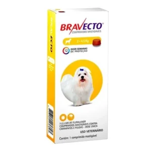 BRAVECTO ANTIPULGAS E CARRAPATOS - 112,5MG 2 A 4,5KG