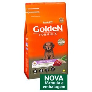 RAÇÃO GOLDEN CÃES FILHOTES MINI BITS CARNE 3KG