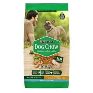 RAÇÃO DOG CHOW EXTRA LIFE ADULTO RAÇAS PEQUENAS FRANGO E ARROZ 3KG