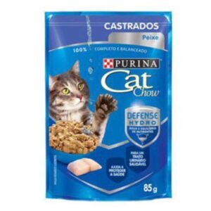 CAT CHOW SACHE CASTRADOS PEIXE 85G