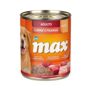 MAX CÃES ADULTOS CARNE E FRANGO LATA 280GR