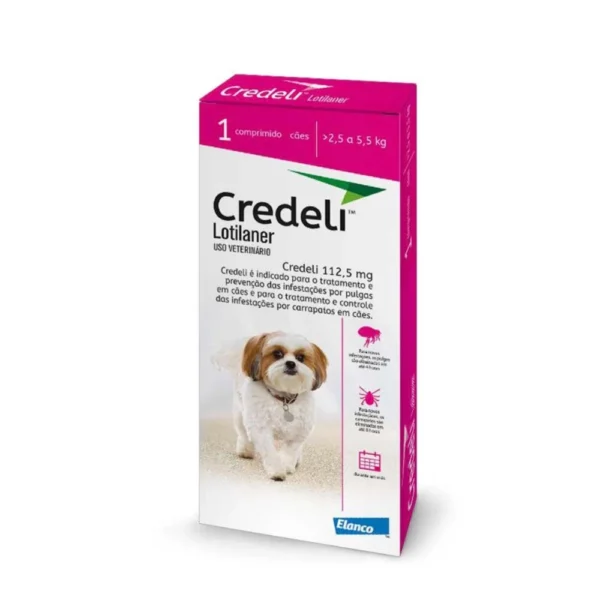 ANTIPULGAS CREDELI ALENCO PARA CÃES - 2,5 A 5,5 KG - 112,5 MG