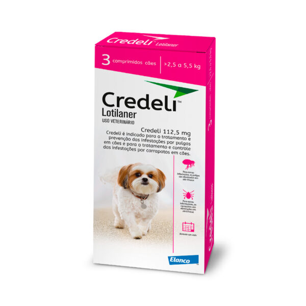 ANTIPULGAS CREDELI ALENCO PARA CÃES - 2,5 A 5,5 KG - 3 COMPRIMIDOS