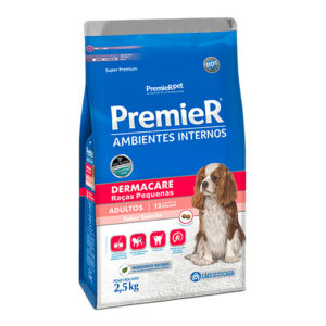 Ração Premier Cães Adultos Ambiente Interno Dermacare 2,5kg