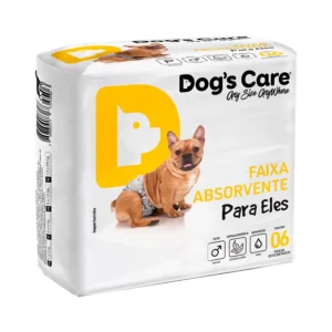 FRALDA DESCARTÁVEL DOG'S CARE PARA CÃES MACHO GG 76X96 CM - 6 UNIDADES