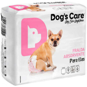 FRALDA DESCARTÁVEL DOG'S CARE PARA FÊMEAS G 35X35 CM 06 UNIDADES