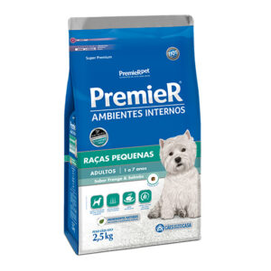 Ração Premier Cães adultos Ambiente Interno Frango e Salmão 12kg