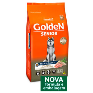 RAÇÃO GOLDEN CÃES ADULTOS SENIOR FRANGO 15KG