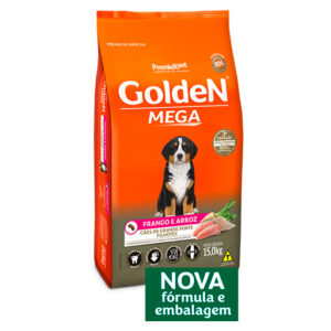 RAÇÃO GOLDEN CÃES FILHOTES RAÇAS GRANDES MEGA 15KG