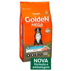 RAÇÃO GOLDEN CÃES ADULTOS RAÇAS GRANDES MEGA FRANGO 15KG