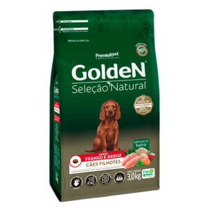 RAÇÃO GOLDEN SELEÇÃO NATURAL CÃES FILHOTES FRANGO 3KG