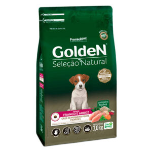 RAÇÃO GOLDEN SELEÇÃO NATURAL CÃES FILHOTES MINI BITS 3KG