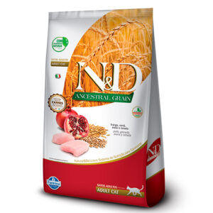 Ração N&D Ancestral Grain Gatos Adultos Frango e Romã 400Grs