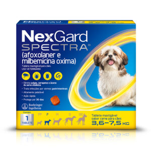 NEXGARD SPECTRA ANTIPULGAS E CARRAPATOS PARA CÃES DE 3, 6 A 7,5KG - 1 CAIXA