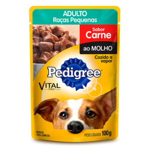 PEDIGREE SACHE CARNE AO MOLHO CÃES ADULTOS RAÇAS PEQUENAS 100GR