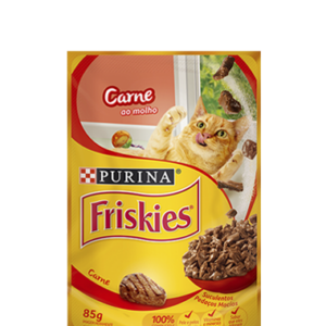 FRISKIES SACHE GATOS ADULTOS CARNE AO MOLHO 85GR