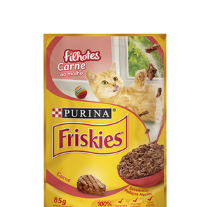 FRISKIES SACHE GATOS FILHOTES CARNE AO MOLHO 85GR