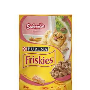 FRISKIES SACHE GATOS ADULTOS SALMÃO AO MOLHO 85GR - PROMOÇÃO