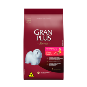 RAÇÃO GRAN PLUS CÃES ADULTOS MINI CARNE E ARROZ 15KG