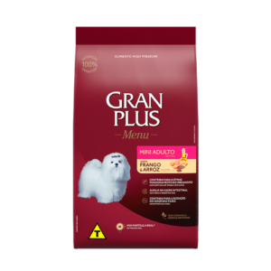 RAÇÃO GRAN PLUS CÃES ADULTOS MINI FRANGO E ARROZ 15KG