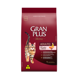 RAÇÃO GRAN PLUS MENU GATOS ADULTOS SALMÃO E ARROZ 10,1KG