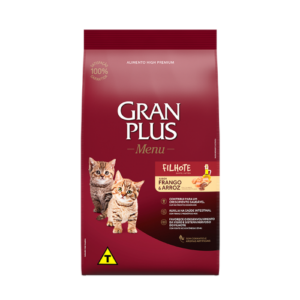 RAÇÃO GRAN PLUS MENU GATOS FILHOTES FRANGO E ARROZ 1KG