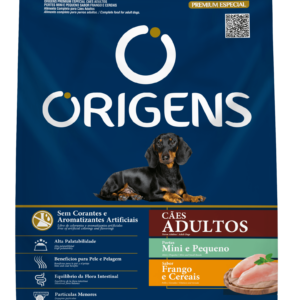 RAÇÃO ORIGENS PREMIUM ESPECIAL CÃES ADULTOS PORTES MINI E PEQUENO SABOR FRANGO E CEREAIS 3KG