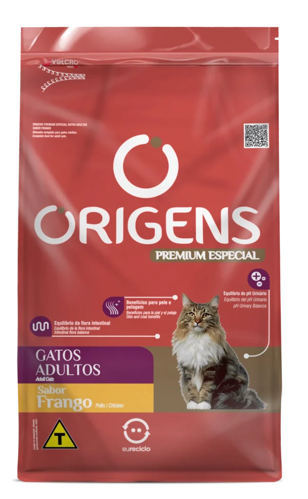 RAÇÃO ORIGENS PREMIUM ESPECIAL GATOS ADULTOS SABOR FRANGO 1KG