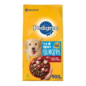 RAÇÃO PEDIGREE CÃES FILHOTES 2 A 18 MESES CARNE, FRANGO E CEREAIS 900GR