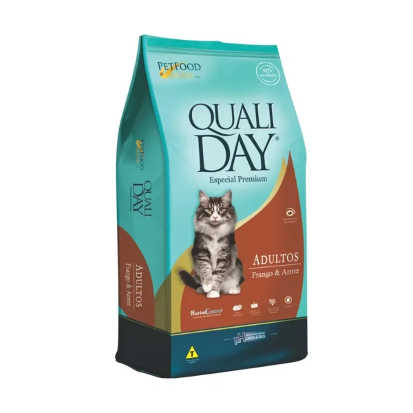 RAÇÃO SECA QUALIDAY GATOS ADULTOS FRANGO E ARROZ 10,1KG