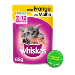 WHISKAS SACHE GATOS FILHOTES FRANGO AO MOLHO 85GR