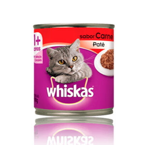 WHISKAS GATOS ADULTOS CARNE PATÊ LATA 290GR