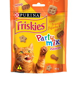 FRISKIES PETISCOS GATOS FRANGO, FÍGADO E PERU 40GR