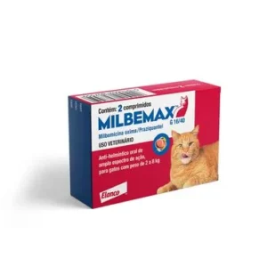 Vermífugo Milbemax G Gatos 2 a 8kg 2 Comprimidos