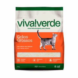 Areia Higiênica Biodegradável Grãos Grossos Viva Verde 4 kg