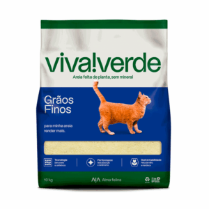 Areia Higiênica Biodegradável Grãos Finos Viva Verde 4 kg