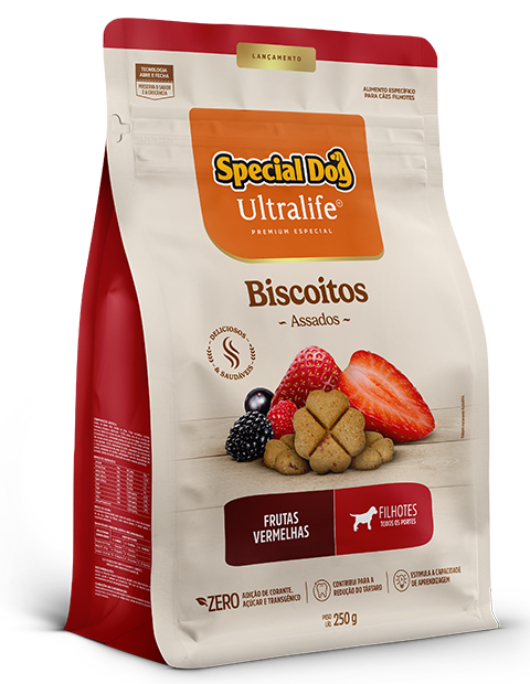 SPECIAL DOG ULTRALIFE BISCOITOS FILHOTES FRUTAS VERMELHAS 250g