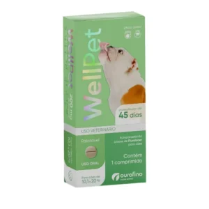 Antiparasitário Wellpet 200 mg para Cães 10,1 a 20 kg 1 comprimido