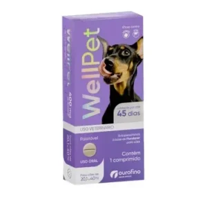 Antiparasitário Wellpet 400 mg para Cães 20,1 a 40 kg 1 comprimido